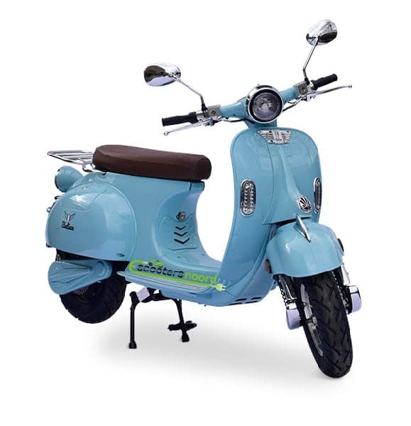 Blauwe Etalian retro e-scooter