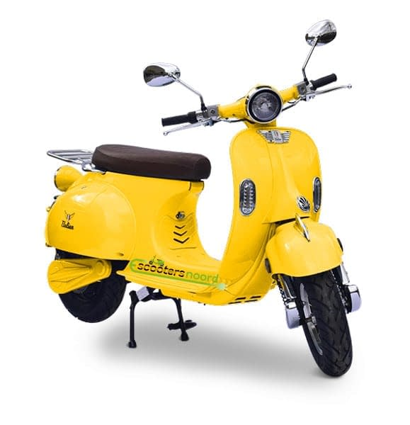 Gele Etalian retro e-scooter