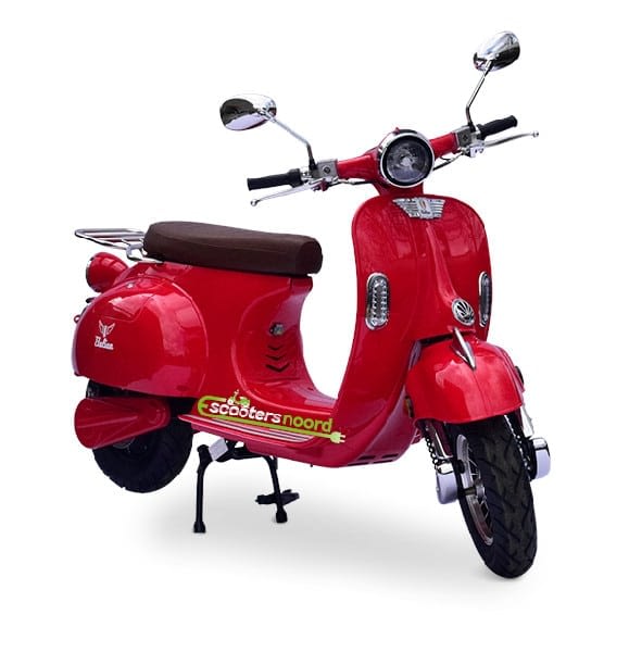 Rode Etalian elektrische retro scooter