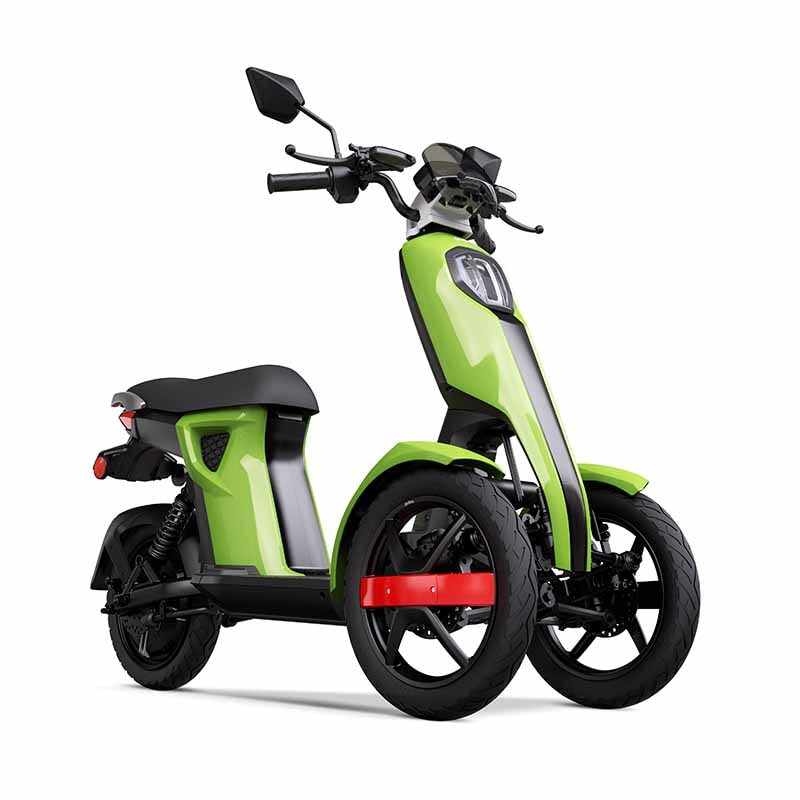 Groene Doohan iTango elektrische driewieler