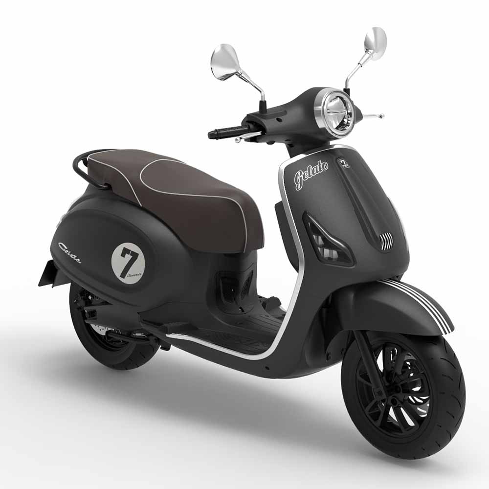 Zwarte Gelato e-scooter