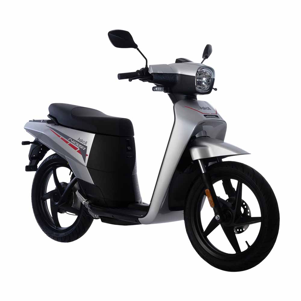 Zilveren Askoll NGS2 e-scooter