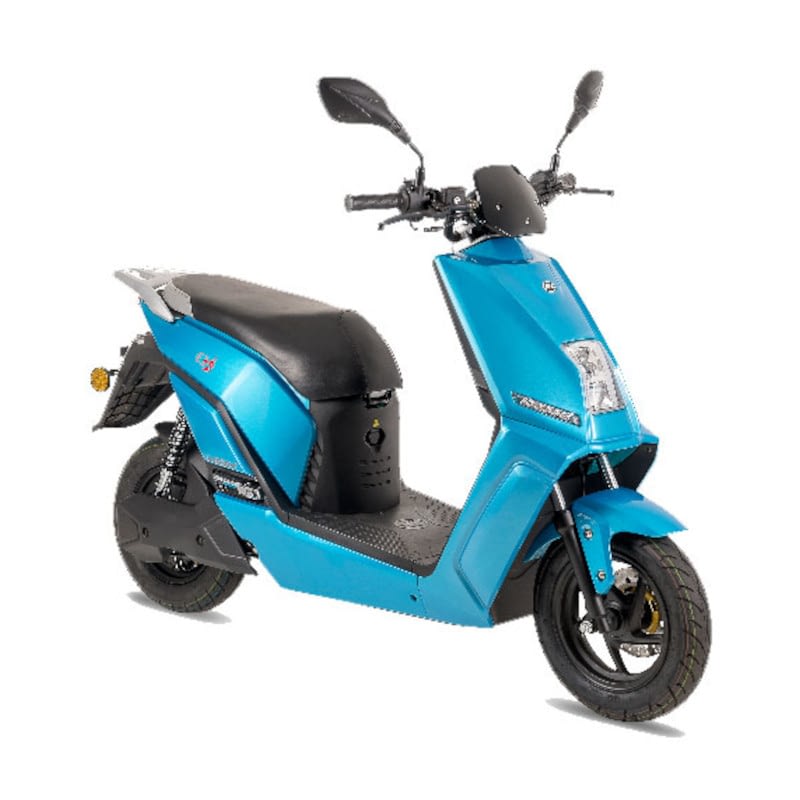 Blauwe elektrische scooter