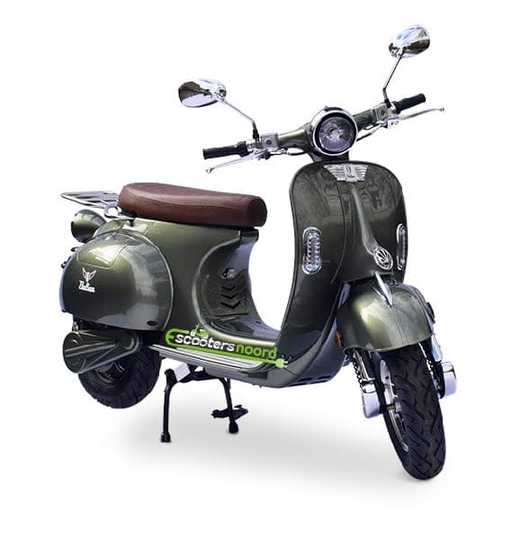 Groene Etalian retro e-scooter