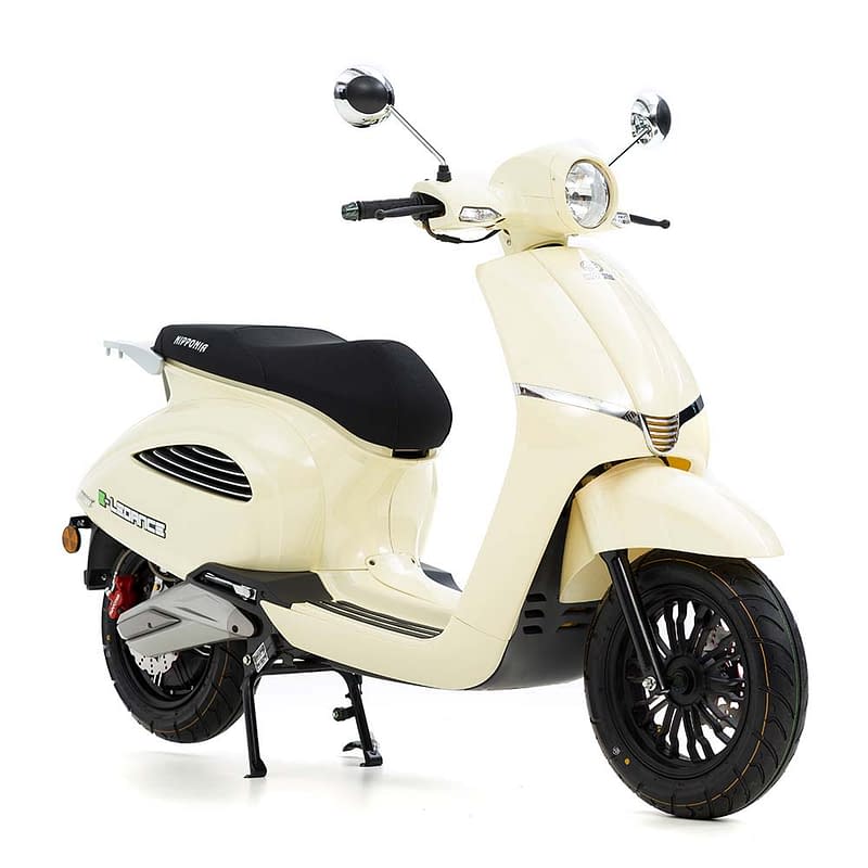 Crème kleurige elektrische scooter E-Legance